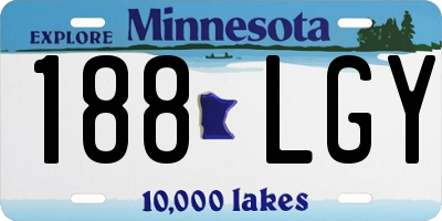 MN license plate 188LGY