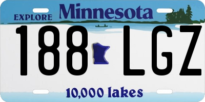 MN license plate 188LGZ