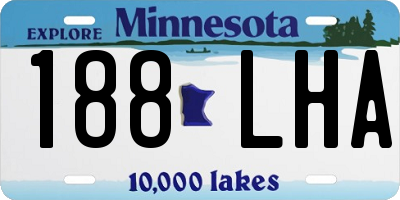 MN license plate 188LHA