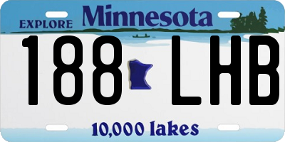 MN license plate 188LHB