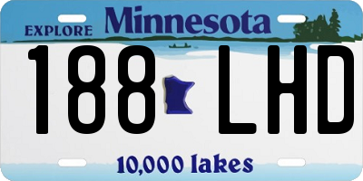 MN license plate 188LHD