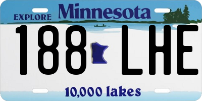 MN license plate 188LHE