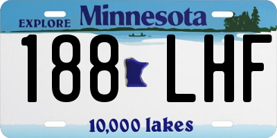 MN license plate 188LHF