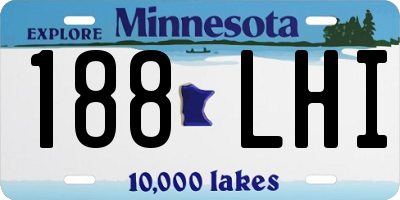 MN license plate 188LHI