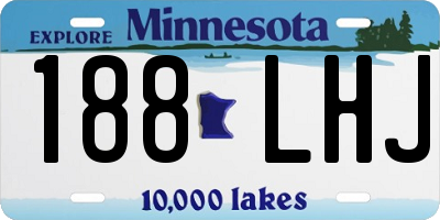 MN license plate 188LHJ