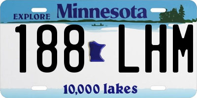 MN license plate 188LHM