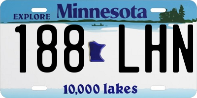 MN license plate 188LHN