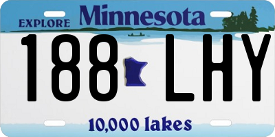 MN license plate 188LHY