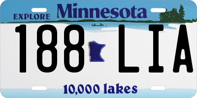 MN license plate 188LIA