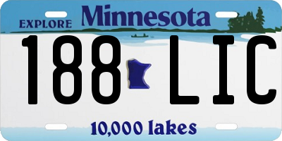MN license plate 188LIC