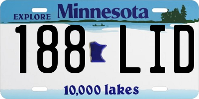 MN license plate 188LID