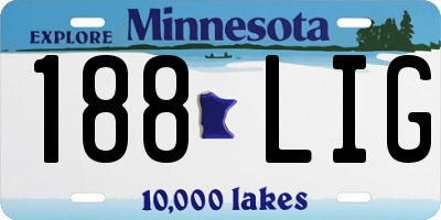 MN license plate 188LIG