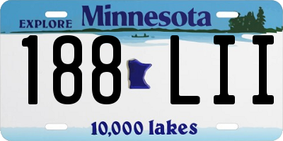 MN license plate 188LII