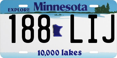 MN license plate 188LIJ