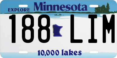 MN license plate 188LIM