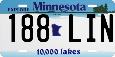 MN license plate 188LIN