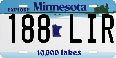 MN license plate 188LIR