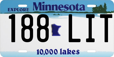 MN license plate 188LIT