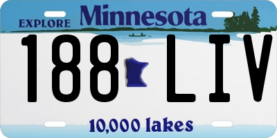 MN license plate 188LIV