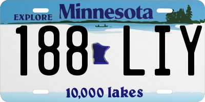 MN license plate 188LIY