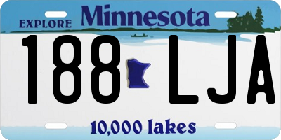 MN license plate 188LJA