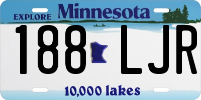 MN license plate 188LJR