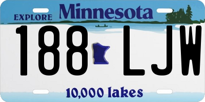 MN license plate 188LJW