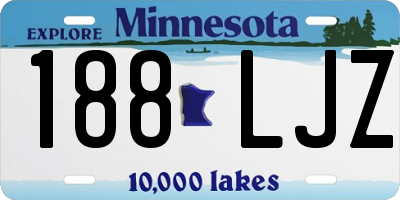 MN license plate 188LJZ