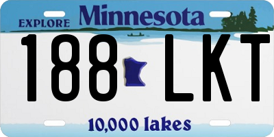 MN license plate 188LKT