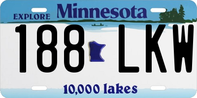 MN license plate 188LKW