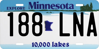 MN license plate 188LNA