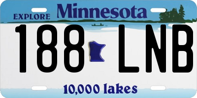 MN license plate 188LNB