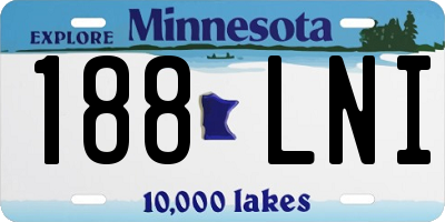 MN license plate 188LNI