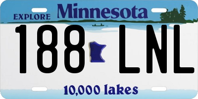 MN license plate 188LNL