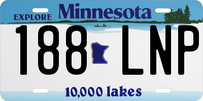 MN license plate 188LNP