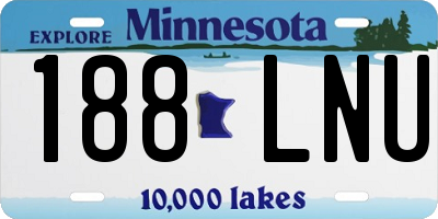 MN license plate 188LNU