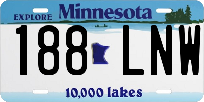 MN license plate 188LNW