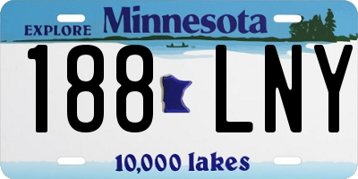 MN license plate 188LNY