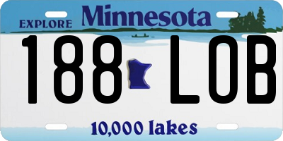 MN license plate 188LOB