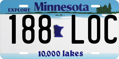 MN license plate 188LOC