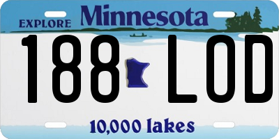 MN license plate 188LOD