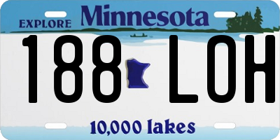 MN license plate 188LOH