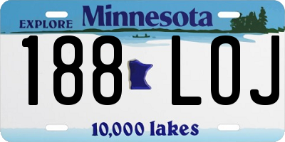 MN license plate 188LOJ