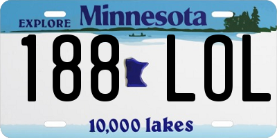 MN license plate 188LOL