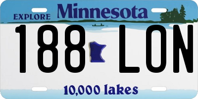 MN license plate 188LON