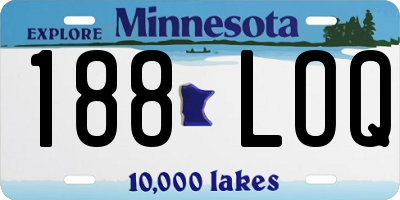 MN license plate 188LOQ