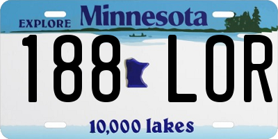 MN license plate 188LOR