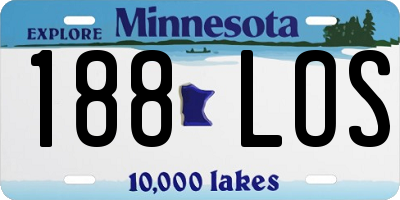 MN license plate 188LOS