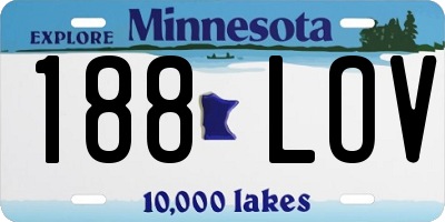 MN license plate 188LOV