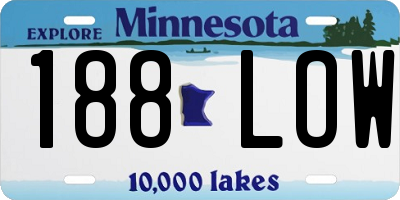 MN license plate 188LOW